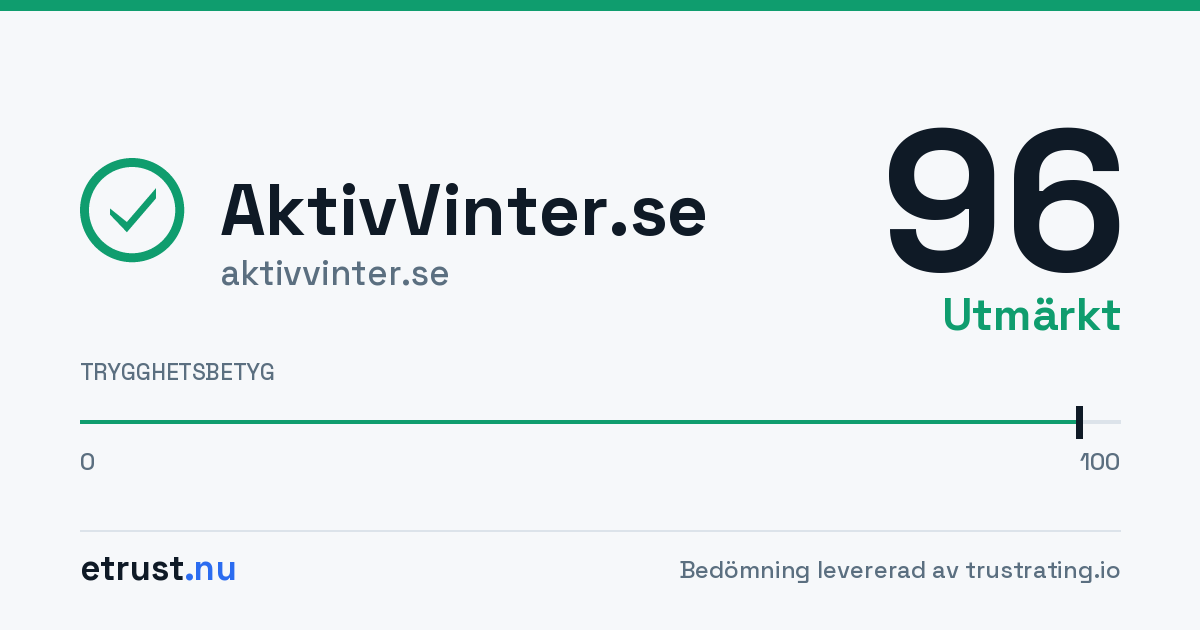 AktivVinter.se (aktivvinter.se) — Verifierad webbutik · eTrust