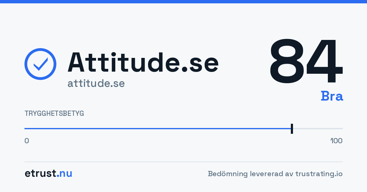 Attitude.se (attitude.se) — Godkänd webbutik · eTrust