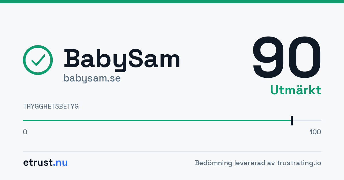 BabySam (babysam.se) — Verifierad webbutik · eTrust