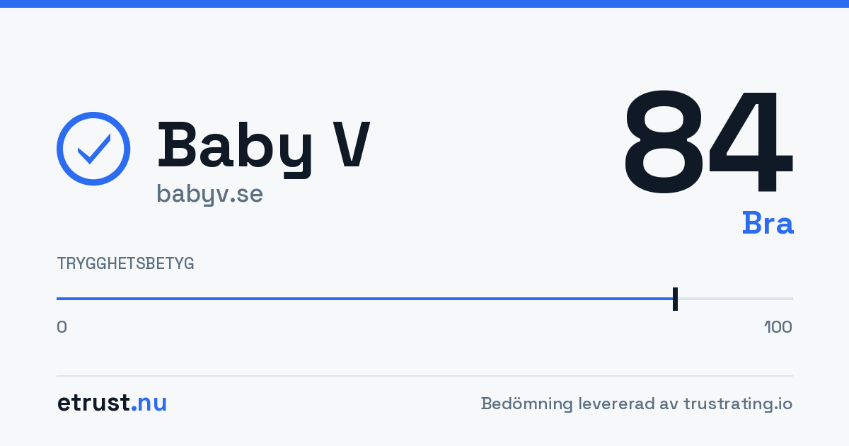 Baby V (babyv.se) — Godkänd webbutik · eTrust