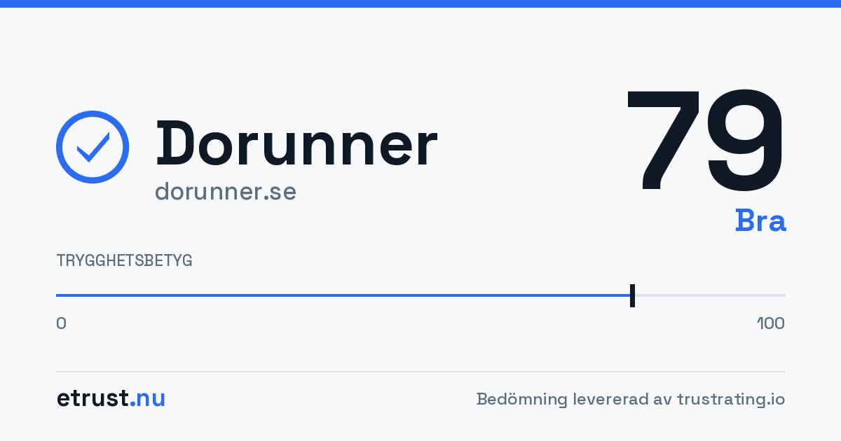 Dorunner (dorunner.se) — Godkänd webbutik · eTrust