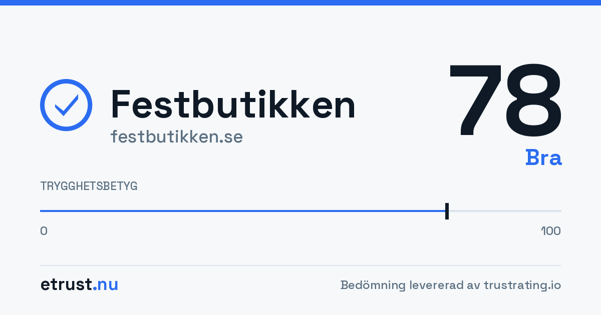 Festbutikken (festbutikken.se) — Godkänd webbutik · eTrust