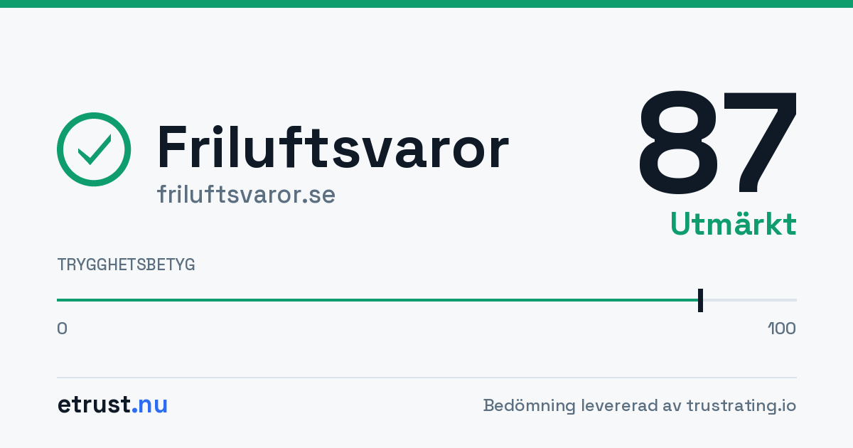 Friluftsvaror (friluftsvaror.se) — Verifierad webbutik · eTrust