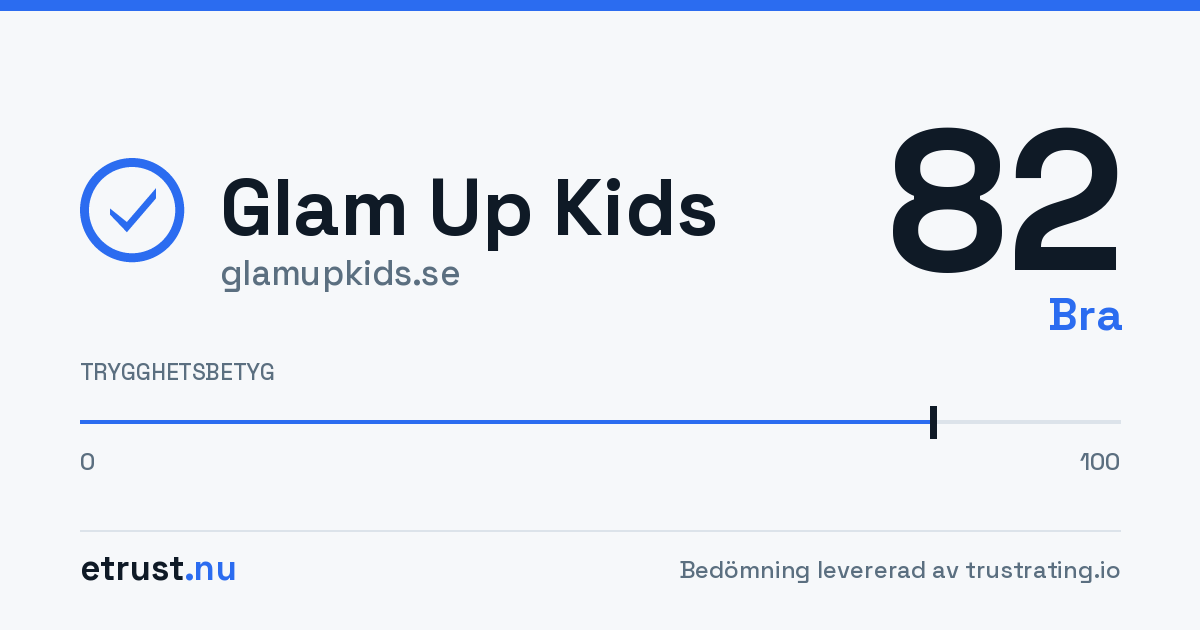 Glam Up Kids (glamupkids.se) — Godkänd webbutik · eTrust