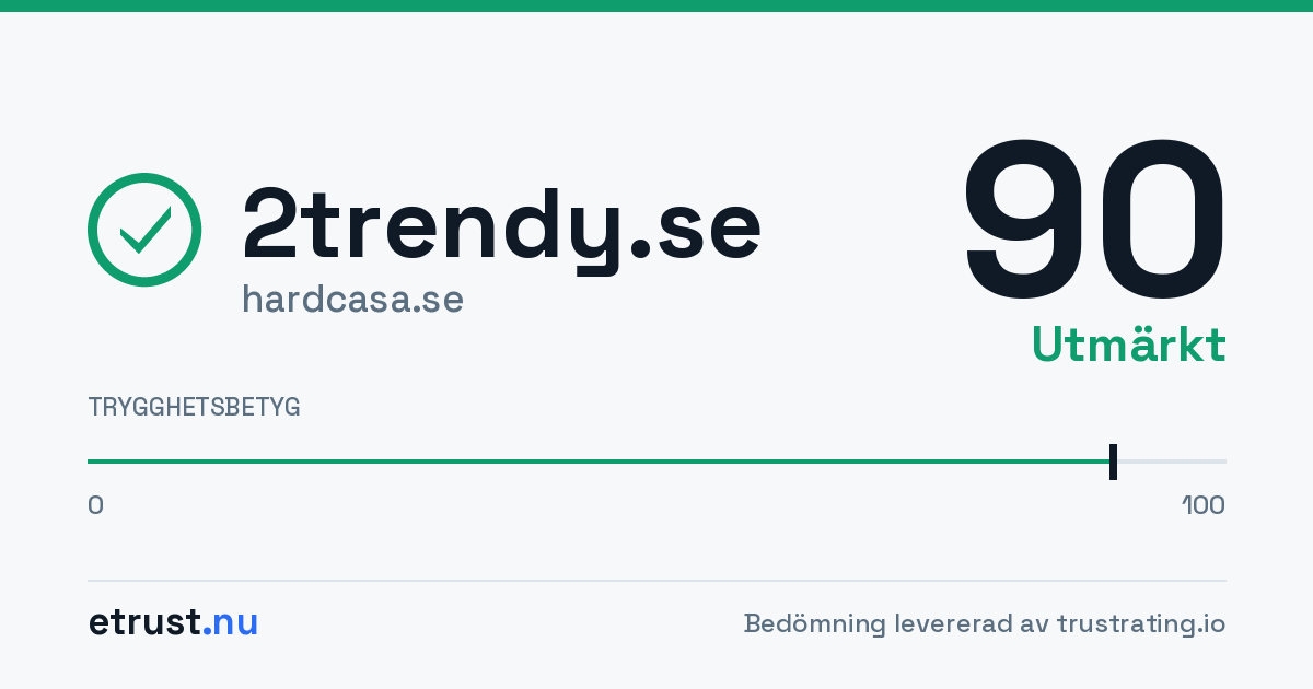 2trendy.se (hardcasa.se) — Verifierad webbutik · eTrust