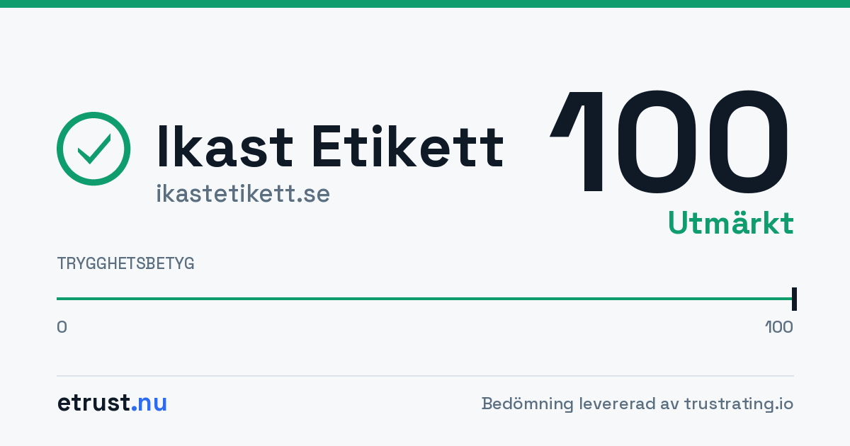 Ikast Etikett (ikastetikett.se) — Verifierad webbutik · eTrust