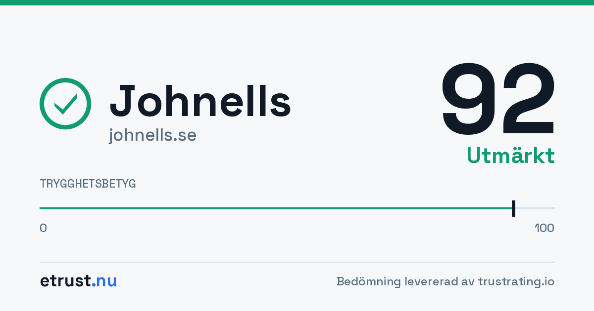 Johnells (johnells.se) — Verifierad webbutik · eTrust