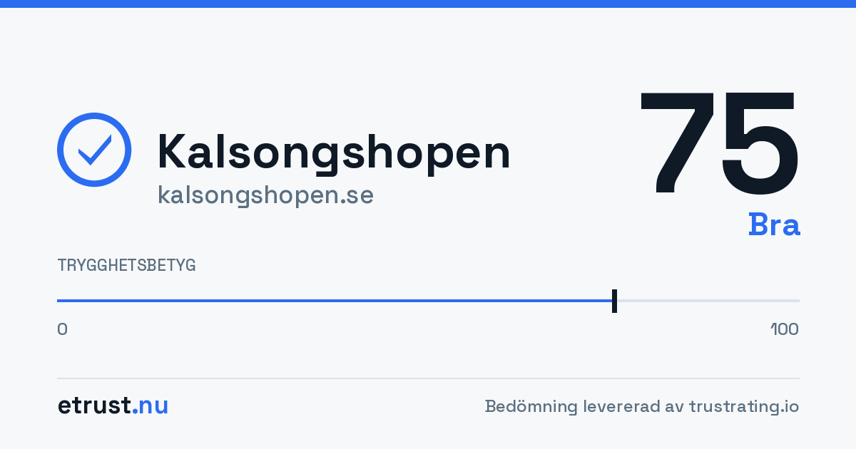 Kalsongshopen (kalsongshopen.se) — Godkänd webbutik · eTrust