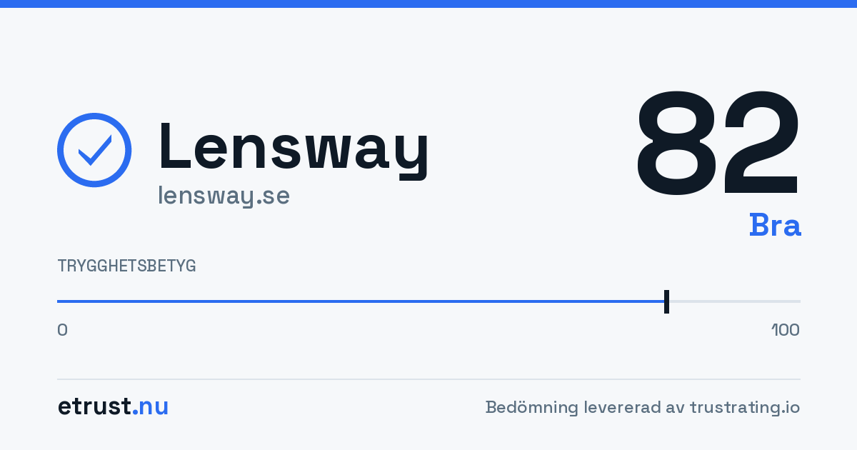 Lensway (lensway.se) — Godkänd webbutik · eTrust