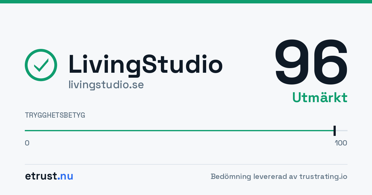 LivingStudio (livingstudio.se) — Verifierad webbutik · eTrust
