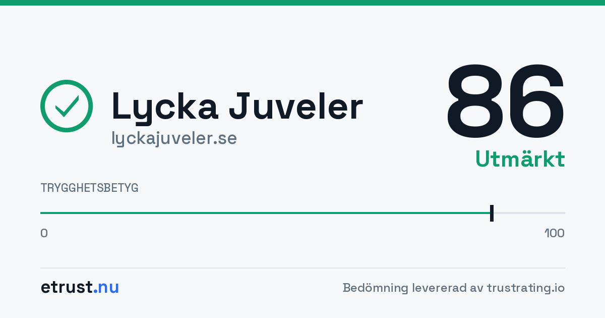 Lycka Juveler (lyckajuveler.se) — Verifierad webbutik · eTrust