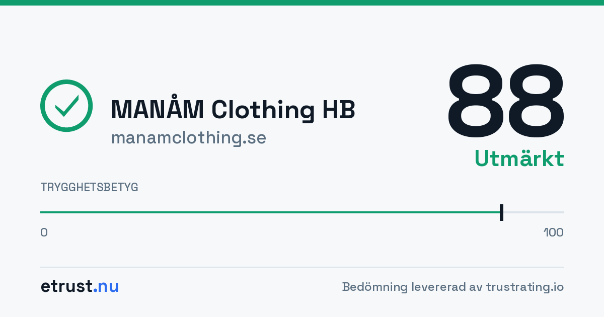 MANÅM Clothing HB (manamclothing.se) — Verifierad webbutik · eTrust