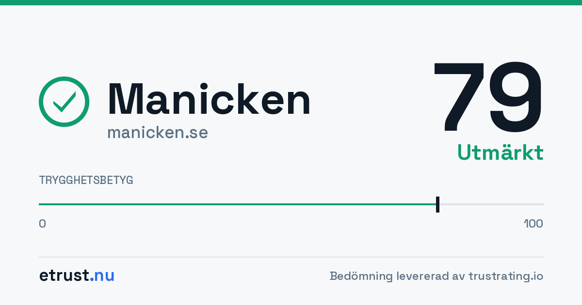 Manicken (manicken.se) — Verifierad webbutik · eTrust