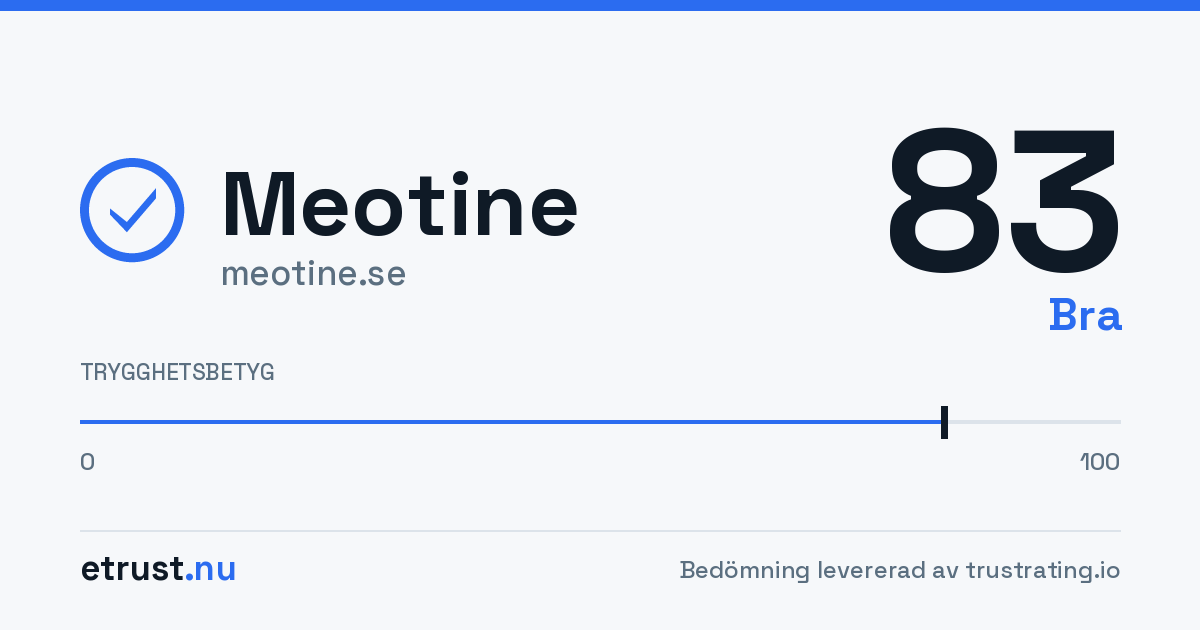 Meotine (meotine.se) — Godkänd webbutik · eTrust