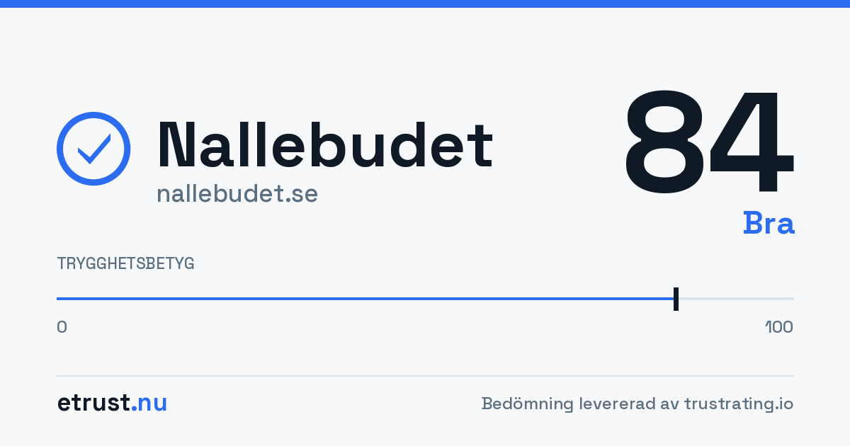 Nallebudet (nallebudet.se) — Godkänd webbutik · eTrust