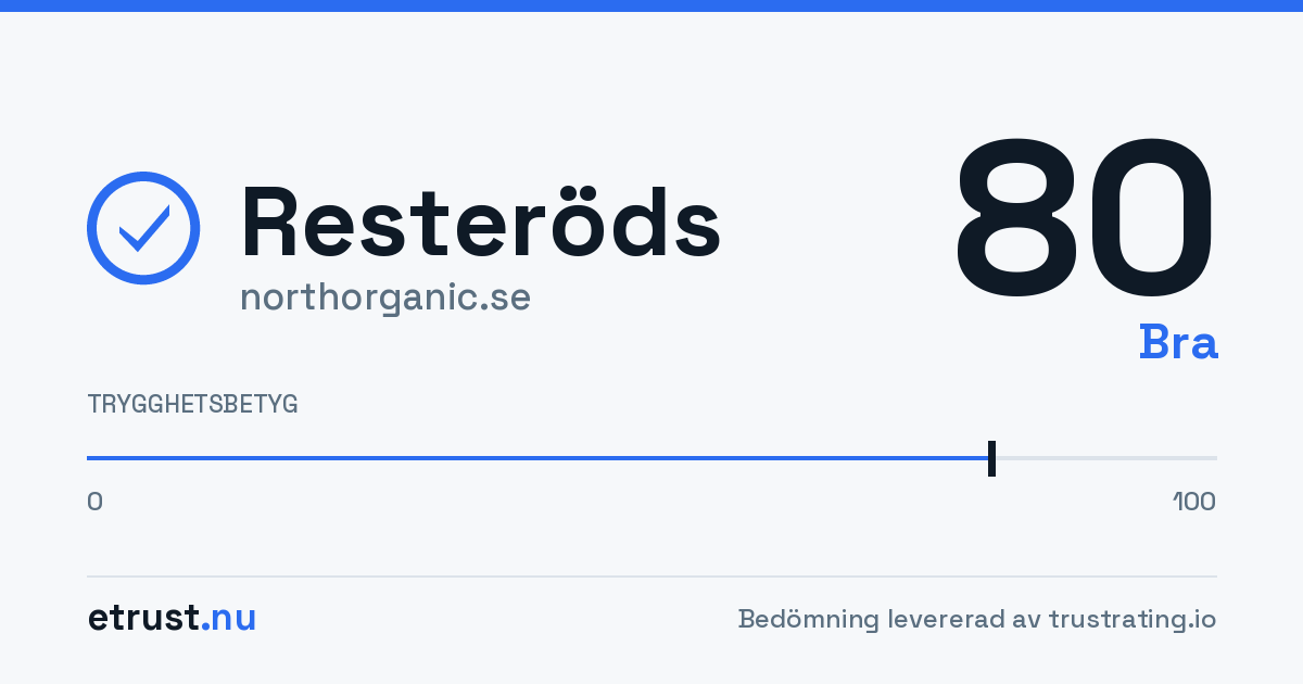 Resteröds (northorganic.se) — Godkänd webbutik · eTrust