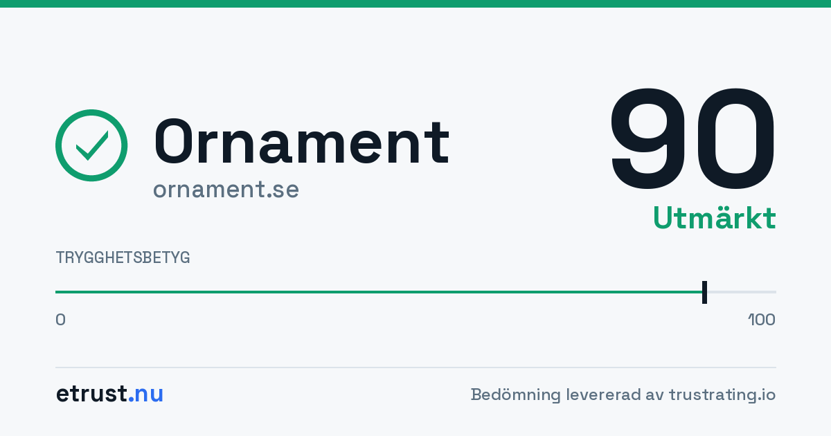 Ornament (ornament.se) — Verifierad webbutik · eTrust