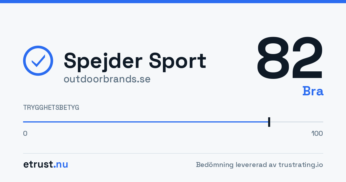 Spejder Sport (outdoorbrands.se) — Godkänd webbutik · eTrust