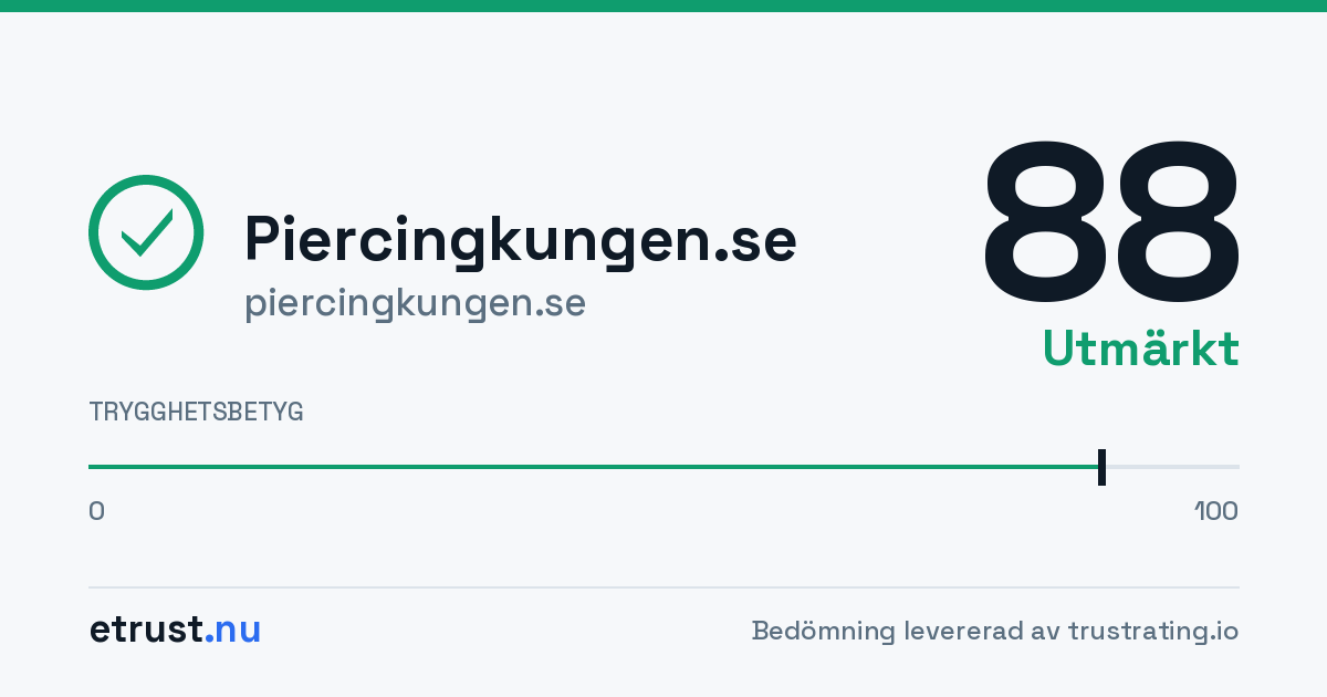 Piercingkungen.se (piercingkungen.se) — Verifierad webbutik · eTrust