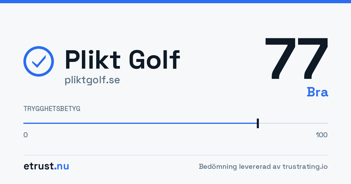 Plikt Golf (pliktgolf.se) — Godkänd webbutik · eTrust