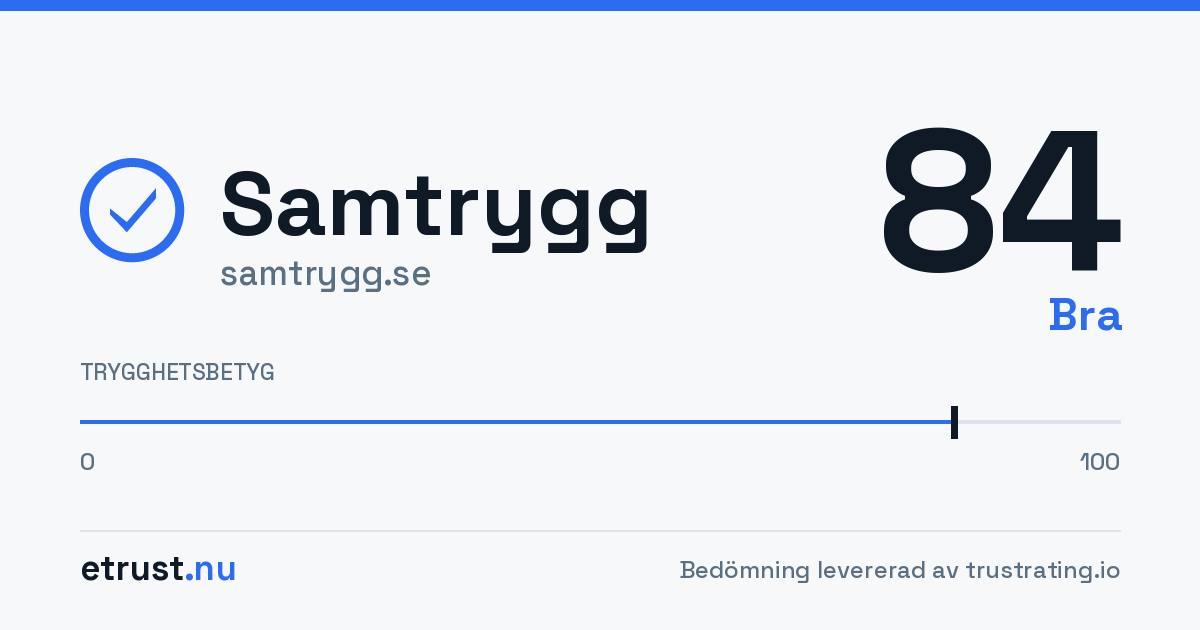 Samtrygg (samtrygg.se) — Godkänd webbutik · eTrust