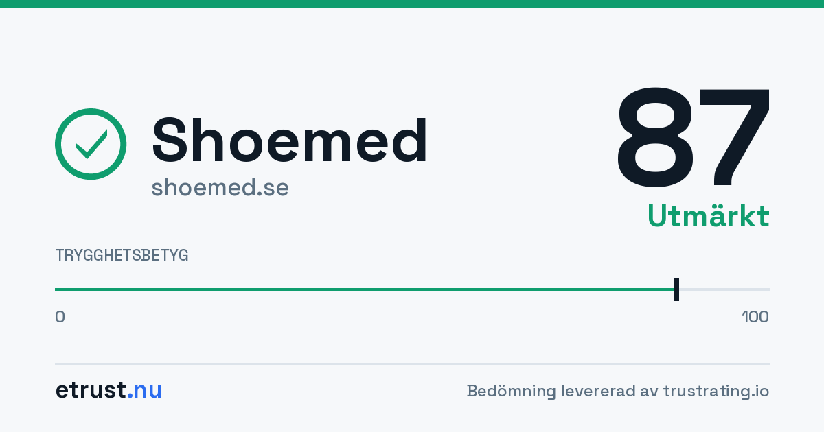 Shoemed (shoemed.se) — Verifierad webbutik · eTrust