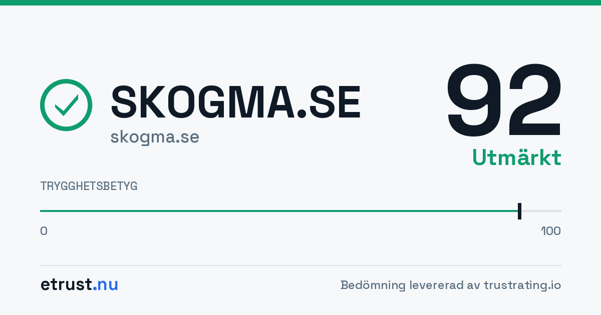 SKOGMA.SE (skogma.se) — Verifierad webbutik · eTrust