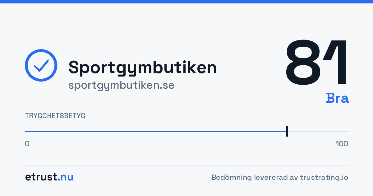 Sportgymbutiken (sportgymbutiken.se) — Godkänd webbutik · eTrust