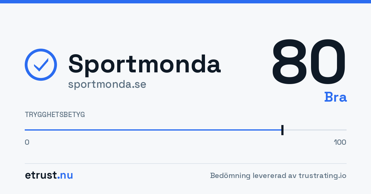 Sportmonda (sportmonda.se) — Godkänd webbutik · eTrust