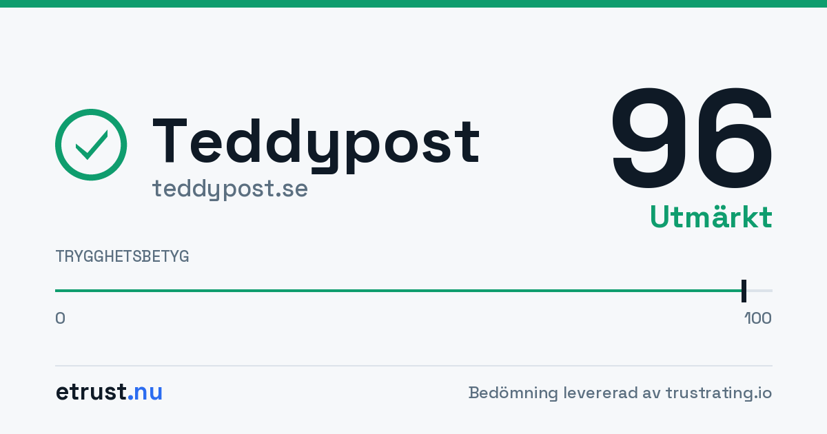 Teddypost (teddypost.se) — Verifierad webbutik · eTrust