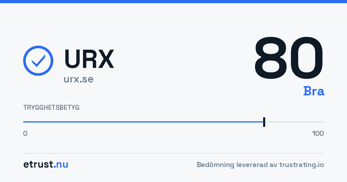 URX (urx.se) — Godkänd webbutik · eTrust