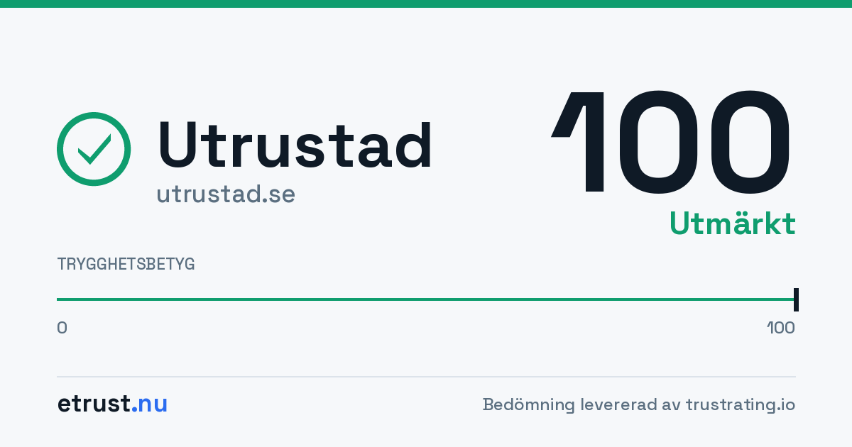 Utrustad (utrustad.se) — Verifierad webbutik · eTrust
